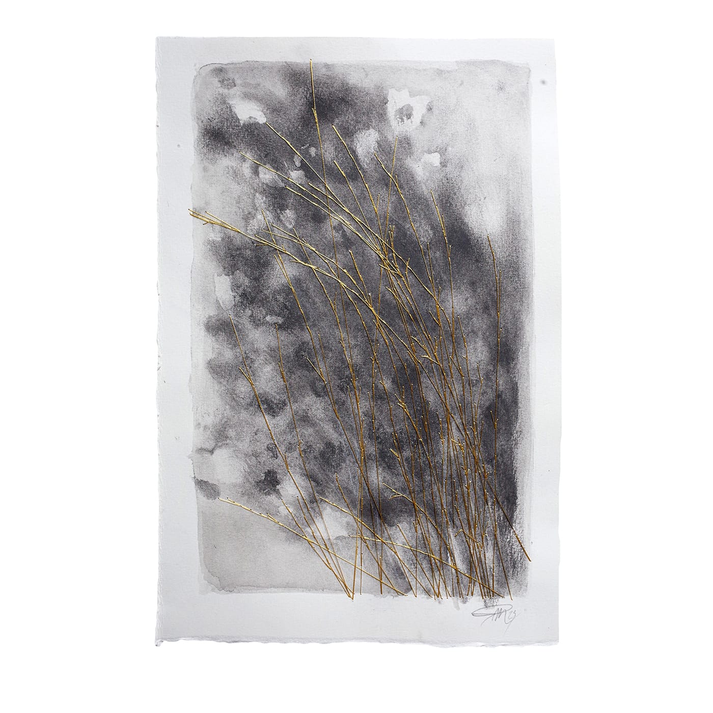 Cenere E Oro Pittura su carta