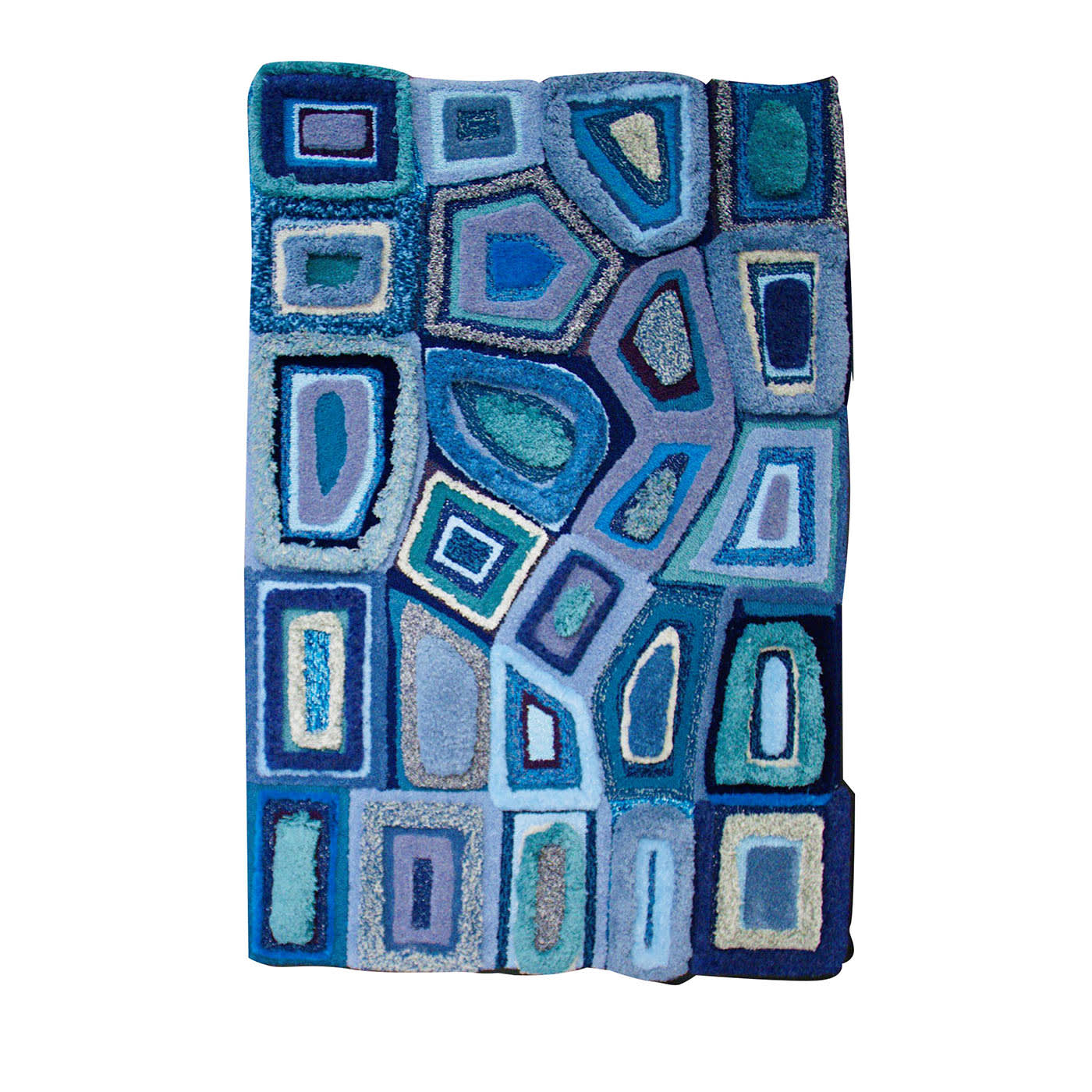 Decostruzione in arazzo blu