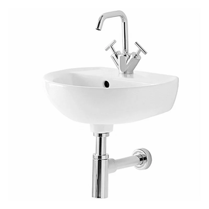 Lavabo sospeso 40 cm Geberit in ceramica lucida Colibrì