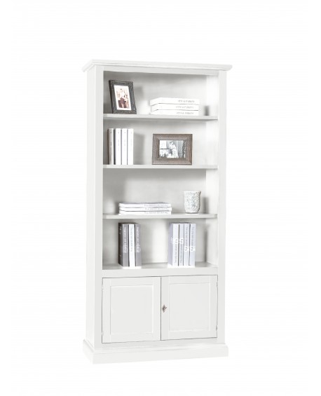 LIBRERIA DISPENSA IN LEGNO COL BIANCO OPACO