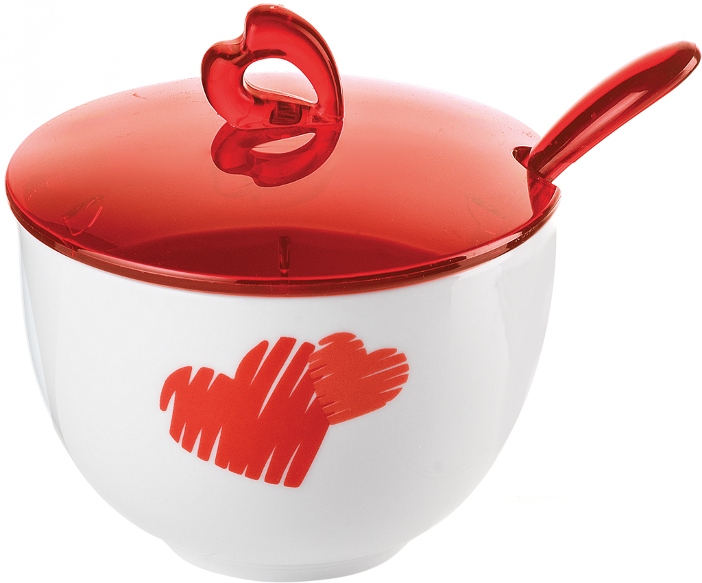 Love zuccheriera con cucchiaino rosso