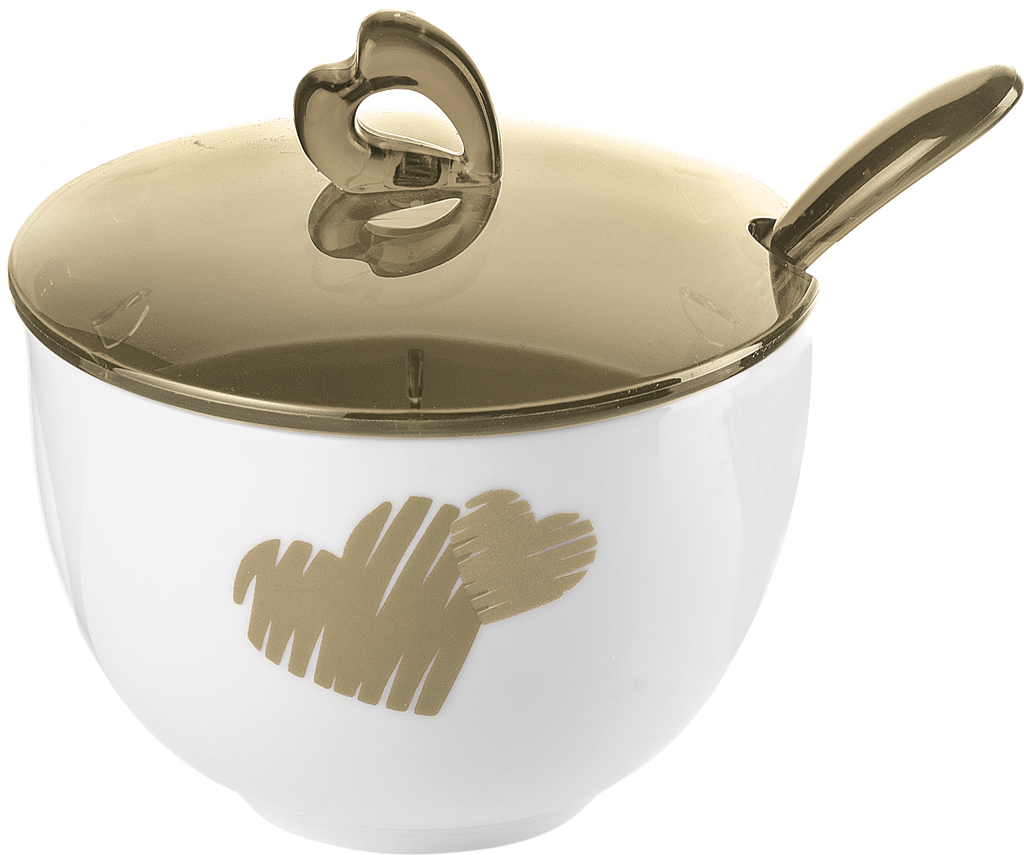 Love zuccheriera con cucchiaino sabbia