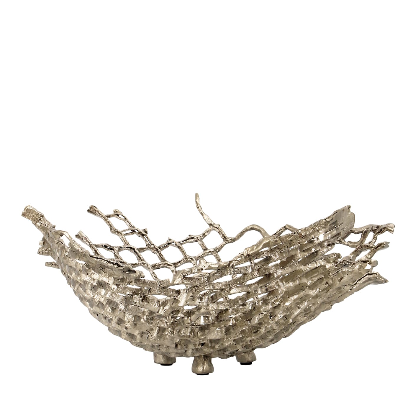Lost Paper Centrotavola in Bronzo Bianco Fuso