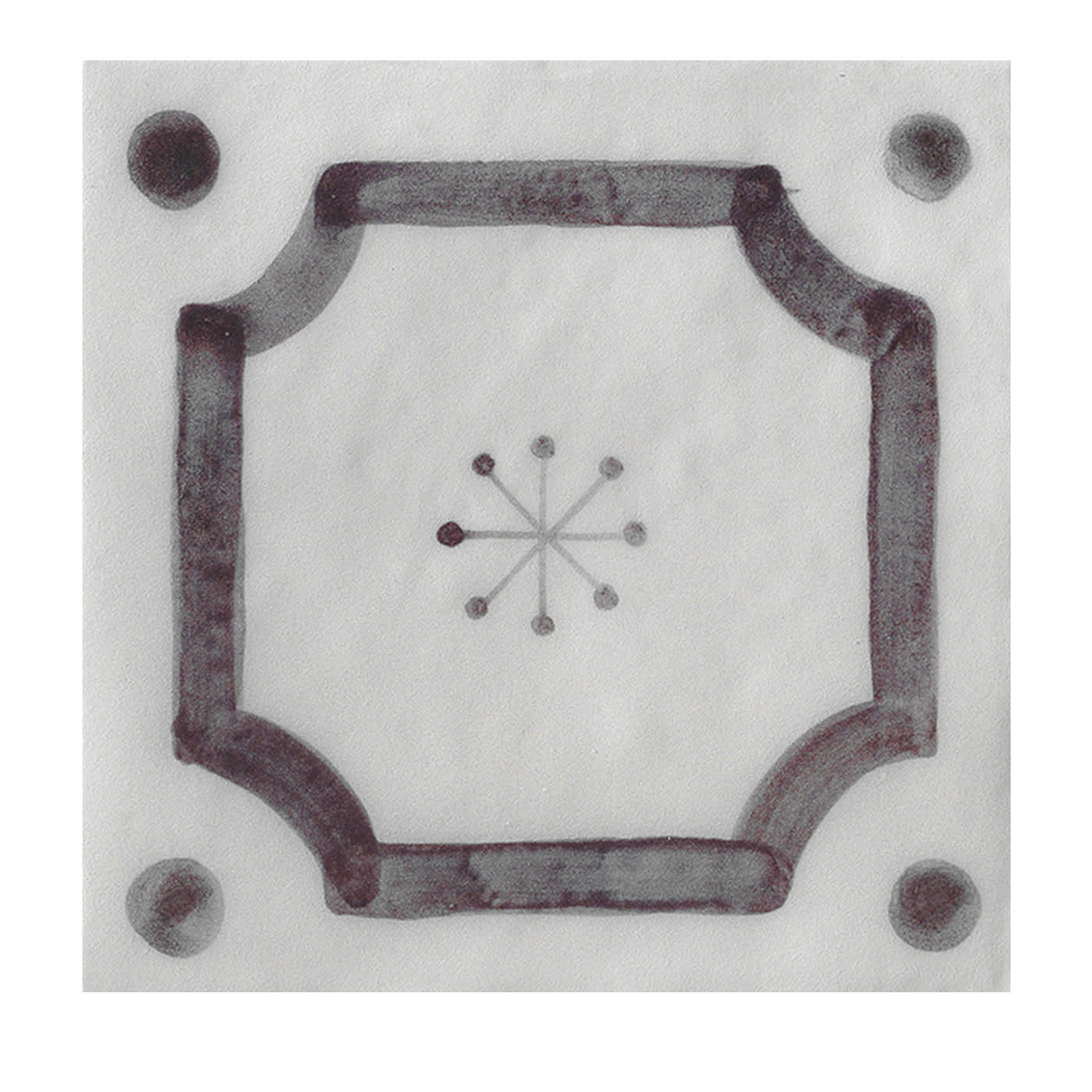 Ot Budoni Plum Set di 24 piastrelle quadrate