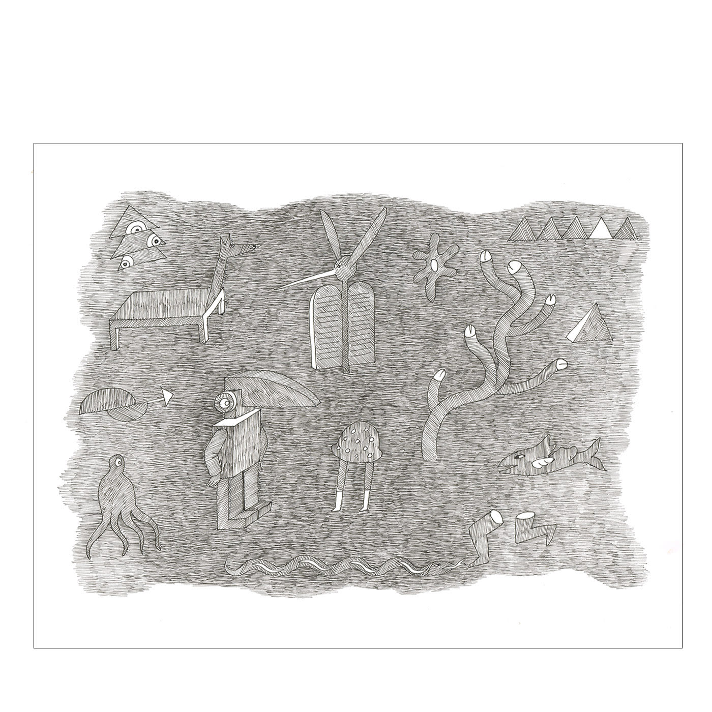 Tonsurton - Disegno a penna su carta