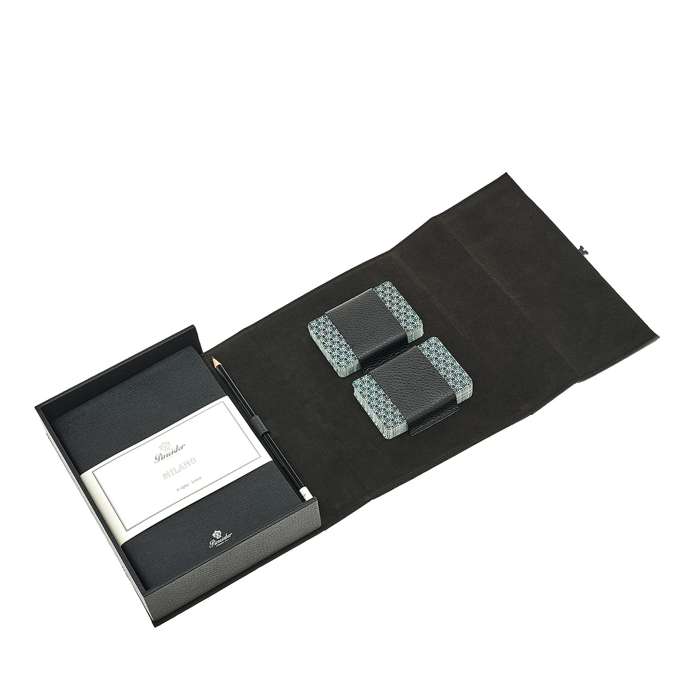 Scatola da gioco in pelle nera