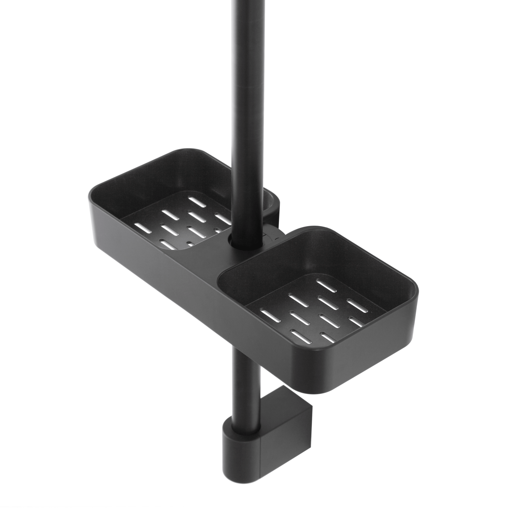 Mensola Doccia Universale Per Asta Colonna e Saliscendi Feridras "Hidra Style" Nero Opaco