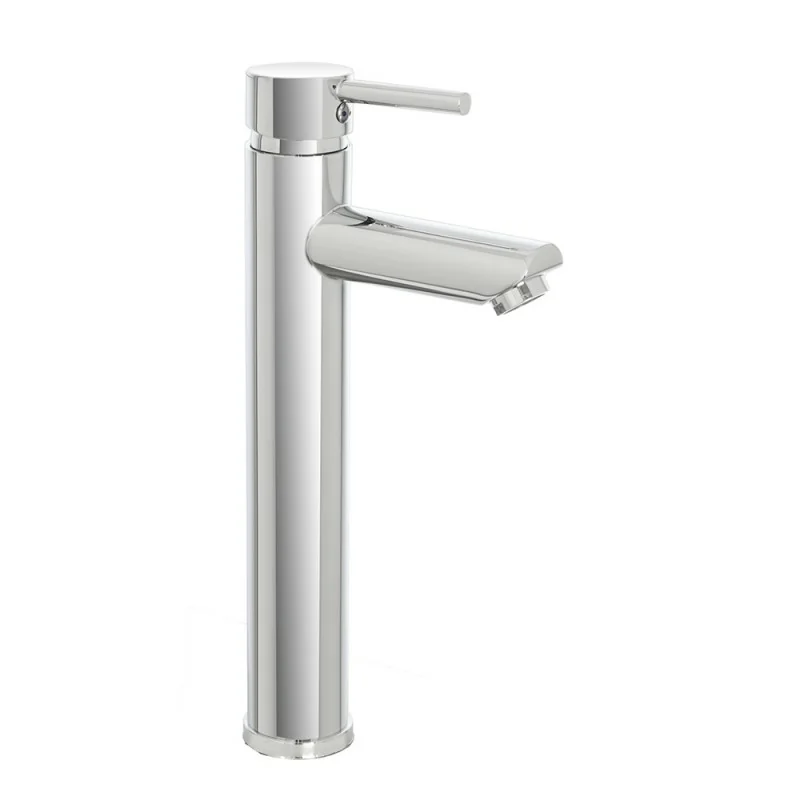 Miscelatore lavabo alto inox cromo lucido con piletta click-clack York