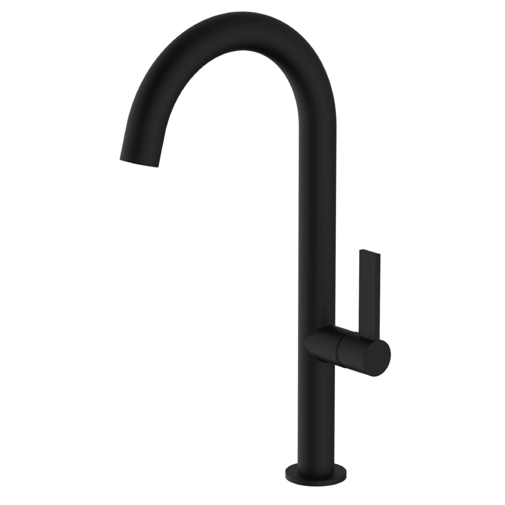 Miscelatore Lavello Monoforo Con Canna Girevole Teorema Rubinetteria "Kitchen Program" Nero Opaco