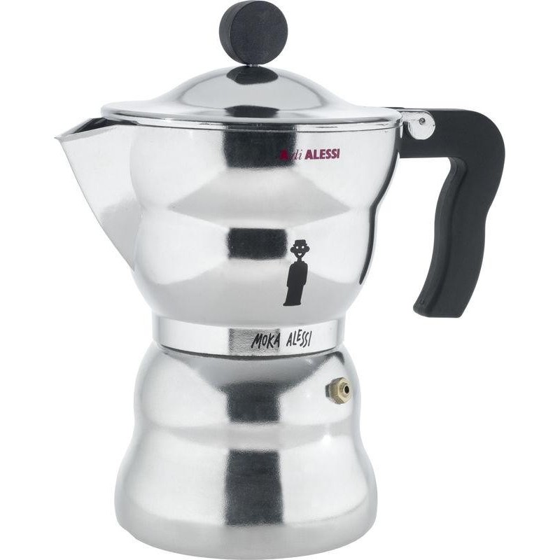MOKA ALESSI CAFFETTIERA ESPRESSO 6 TAZZA IN FUSIONE DI ALLUMINIO ALESSI