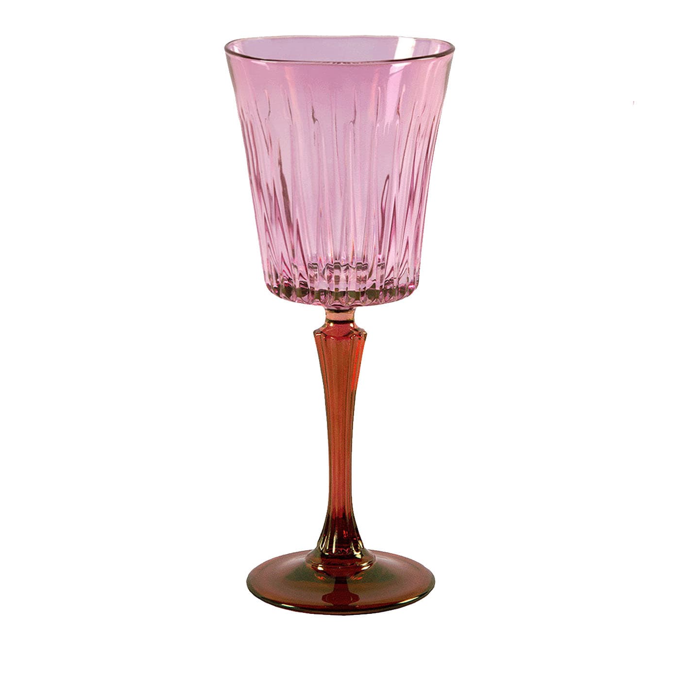 Domina Set di 2 bicchieri da vino rosa-arancio