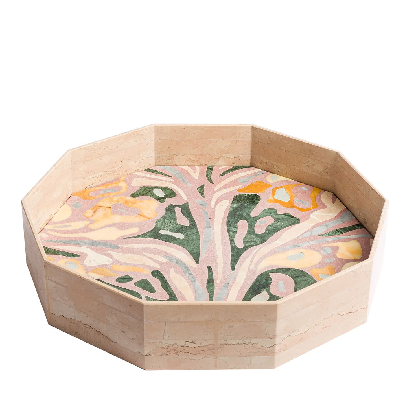 Vassoio decagonale in marmo marmorizzato di Zanellato&Bortotto #4