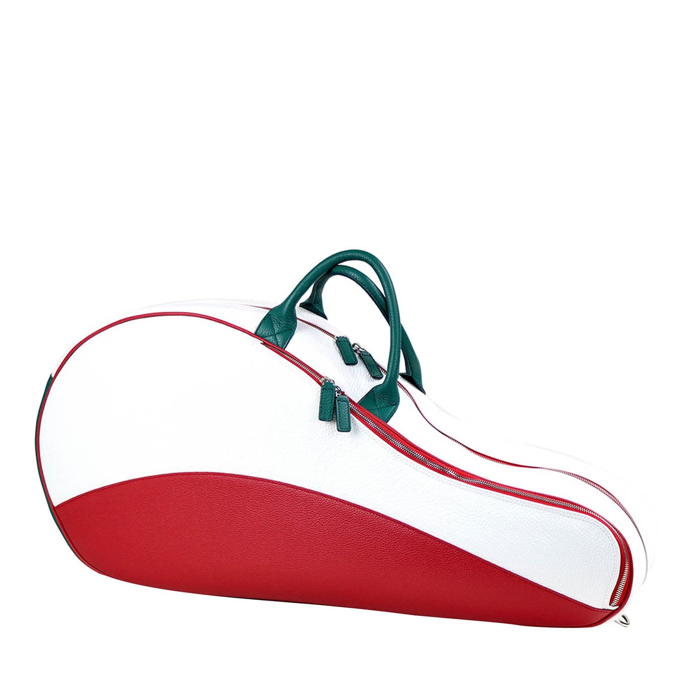 Borsa da tennis classica rossa e bianca