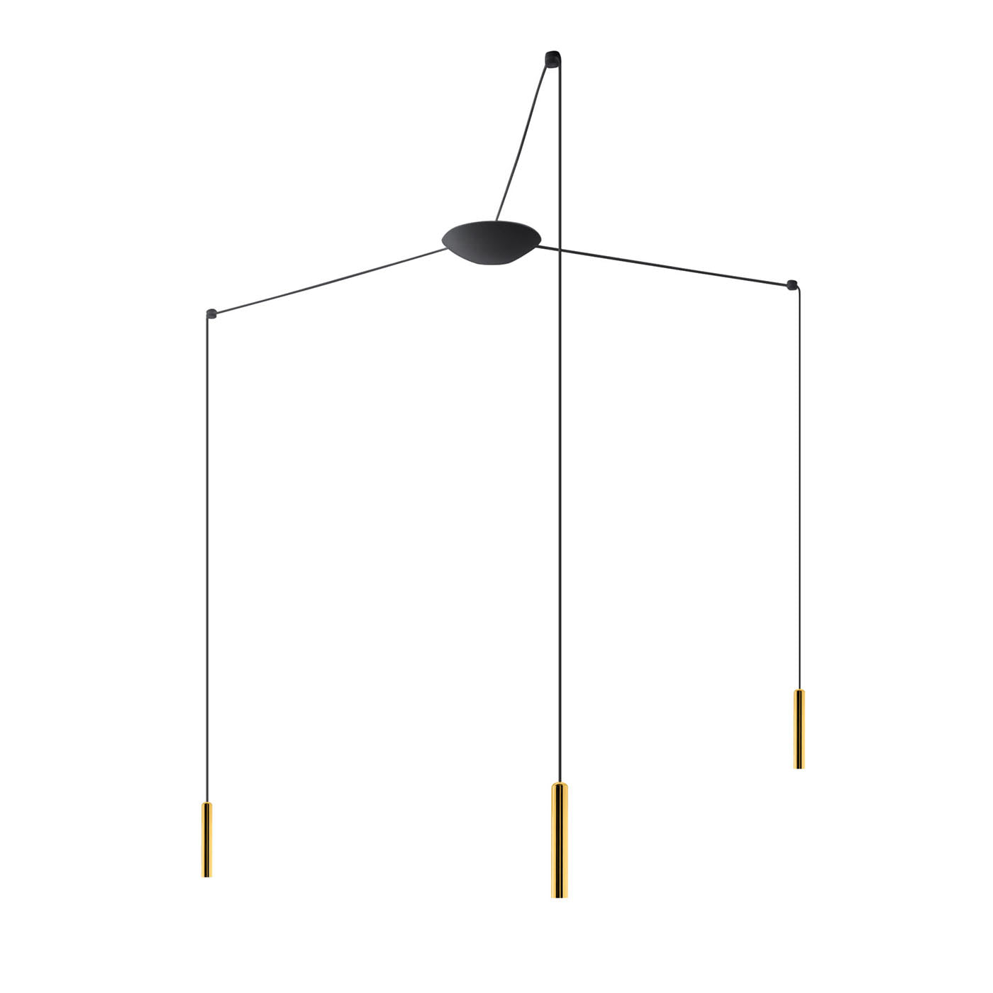 2Nights P3 Lampada a sospensione in oro lucido