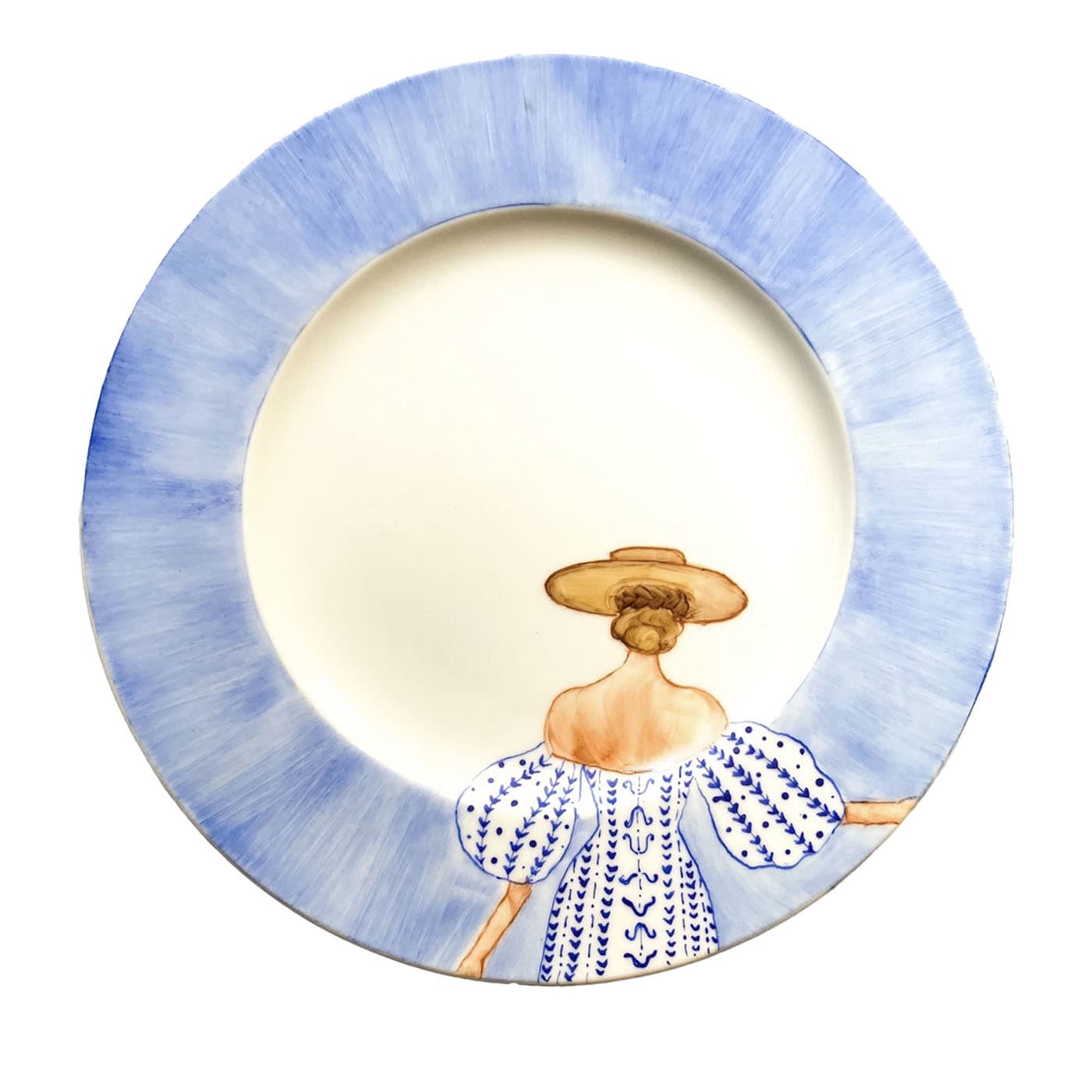 Beatrice Ischia Piatto da dessert in porcellana blu