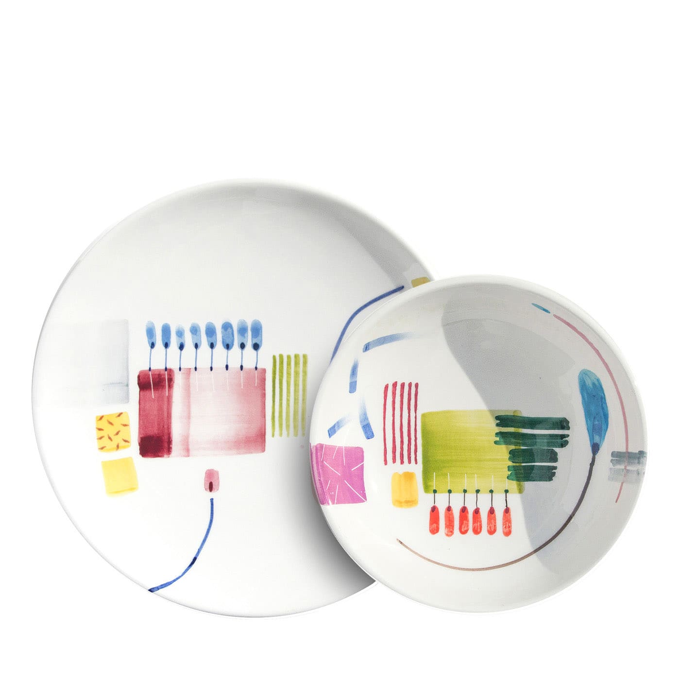 Set di 2 piatti da pranzo e da zuppa Tipota