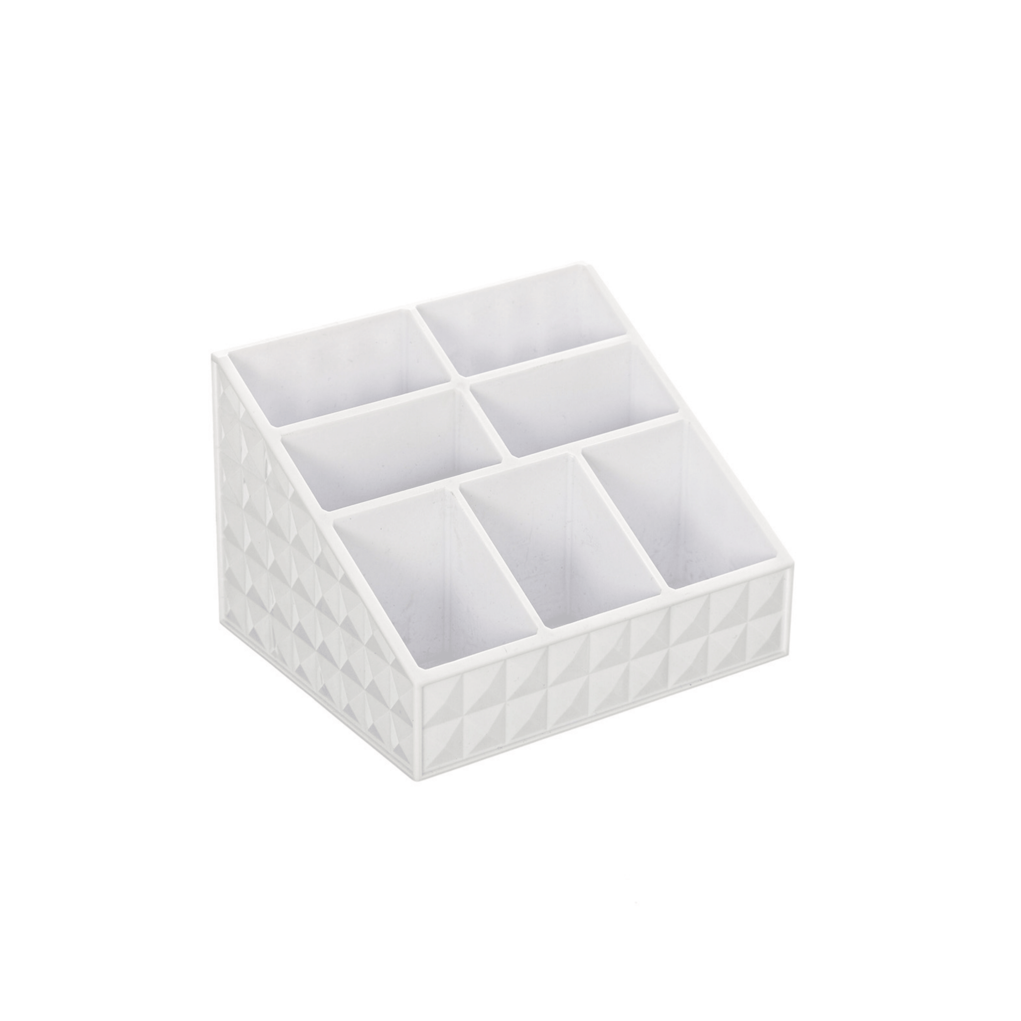 Organizer Porta Cosmetici Con 7 Scomparti Feridras "Smack" Bianco