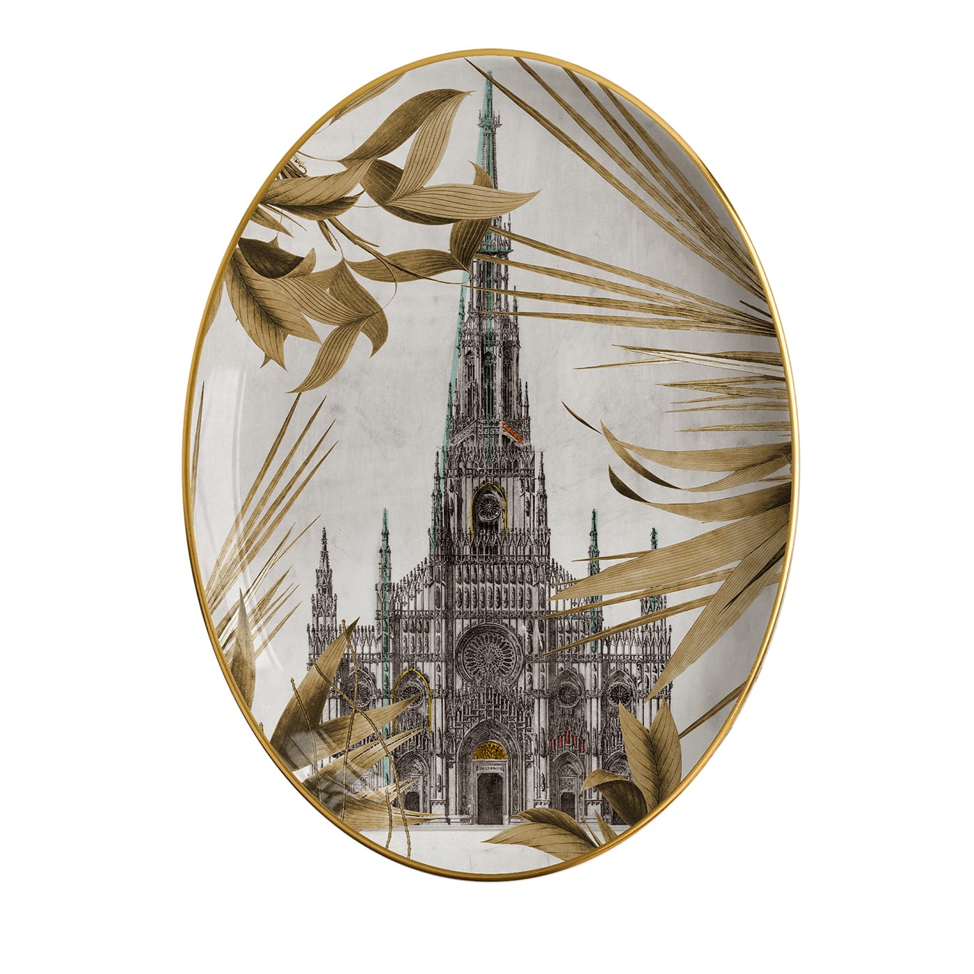 Piatto da portata ovale in porcellana Il Duomo Che Non C'È