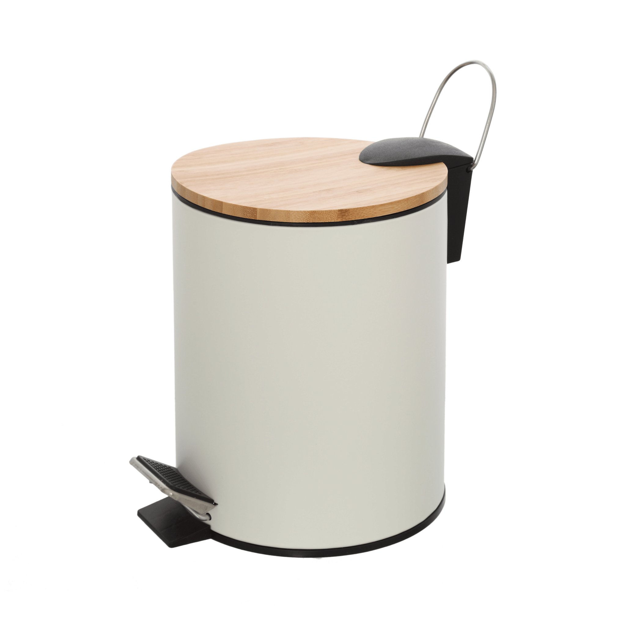 Pattumiera Bagno Con Pedale 3L Feridras "Haiti" Bianco Opaco