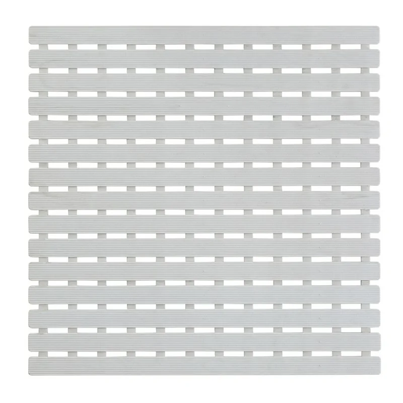 Pedana Doccia 54 x 54 in Plastica con Gommini Antiscivolo Bianca
