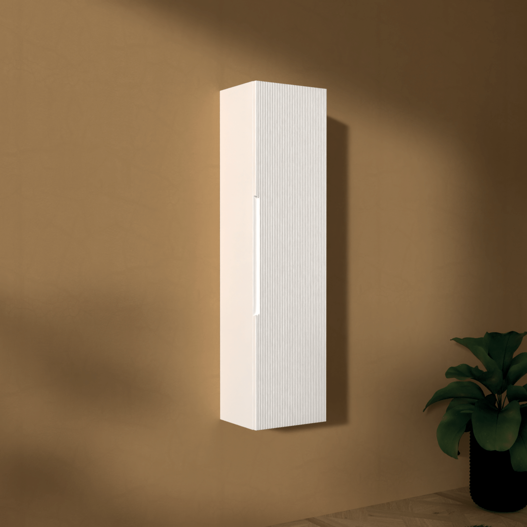 Pensile Portaoggetti 138 Cm Un'Anta AdattoCasa "Rigo" Bianco Neve