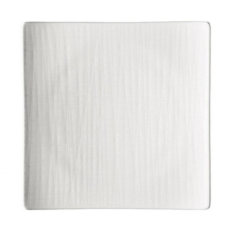 piatto dessert quadrato rosenthal mesh bianco cm 22