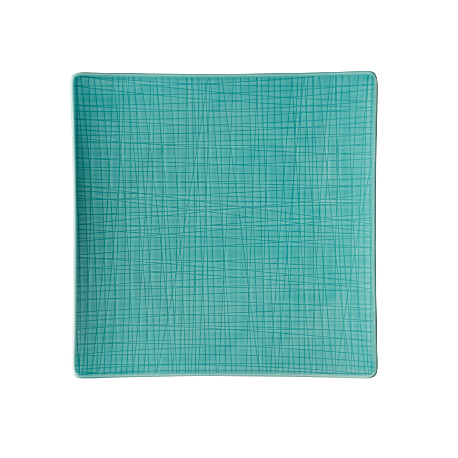 Piatto piano quadrato Rosenthal Mesh aqua cm 27