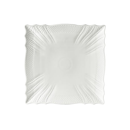 Piatto piano quadrato Vecchio Ginori Bianco Ginori 1735 cm 30