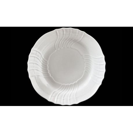 Piatto piano rotondo Vecchio Ginori Bianco Ginori 1735 cm 33