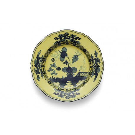 Piatto rotondo Ginori 1735 Oriente Italiano Citrino cm 31