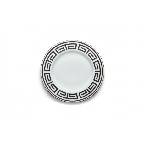 Piatto rotondo Ginori 1735 Labirinto nero cm 30,5