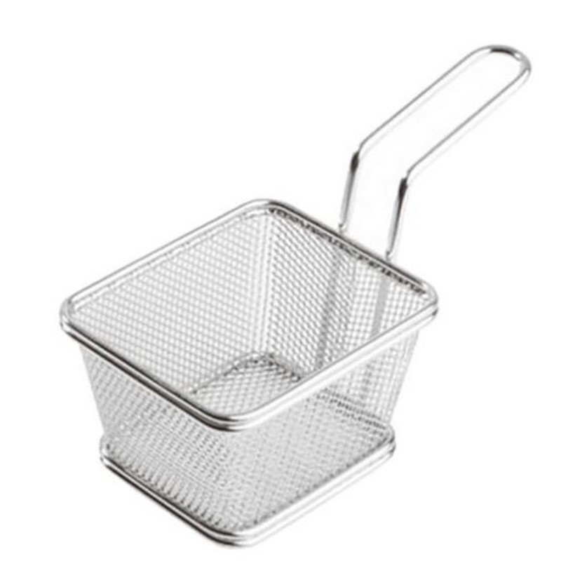 PORTA SNACK IN ACCIAIO INOX CM. 10X8,5X6,5 APS