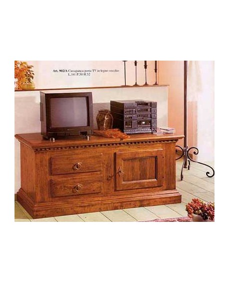 porta tv in legno MASSELLO vari colori - L. 141 P. 50 H. 60