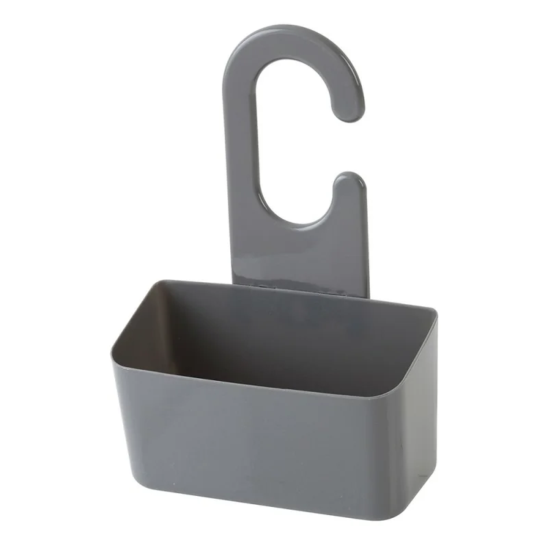 Portaoggetti doccia grigio in PVC gancio e fori di scolo per l'acqua