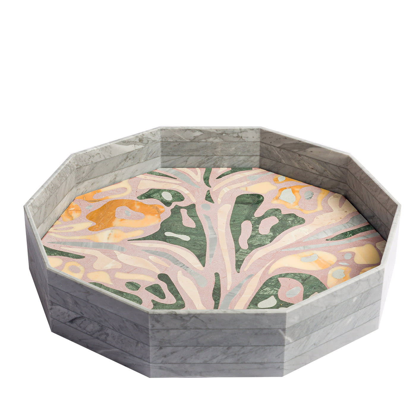 Vassoio decagonale in marmo marmorizzato di Zanellato&Bortotto #1