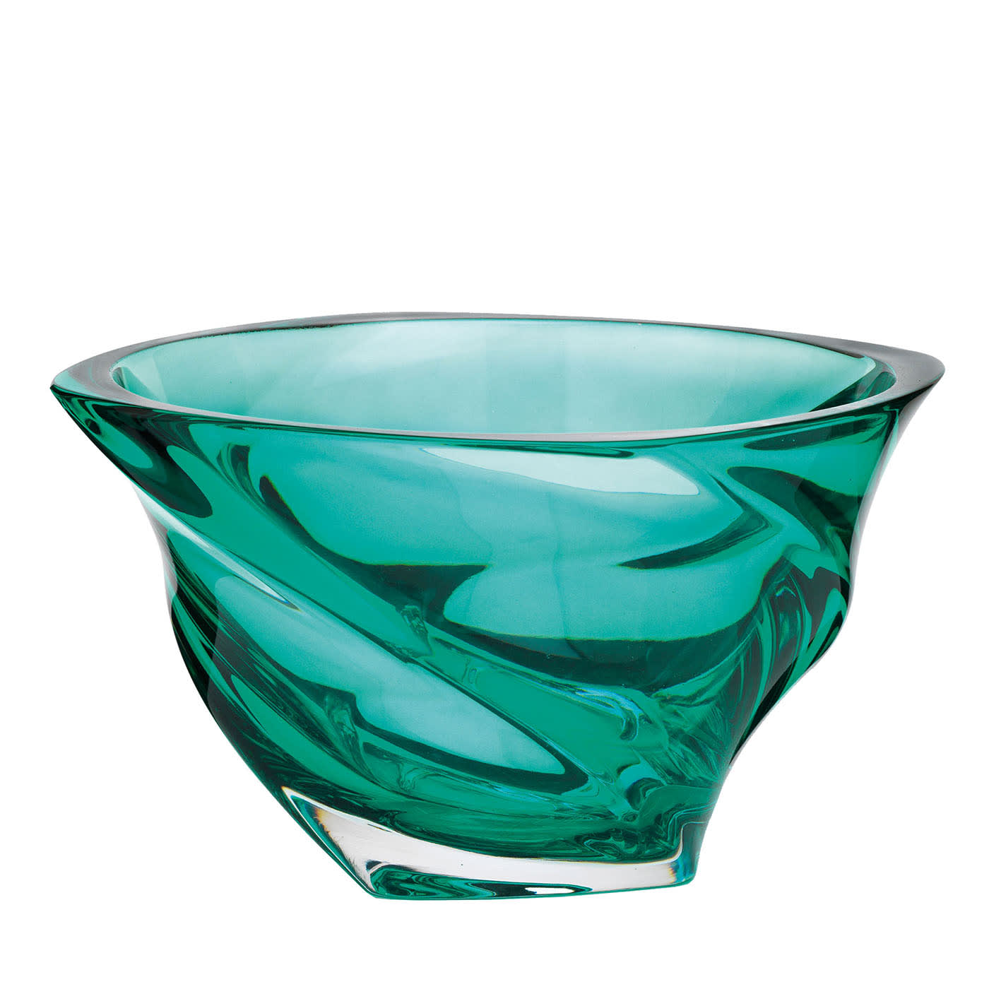 Centrotavola in Cristallo Turchese Swirled