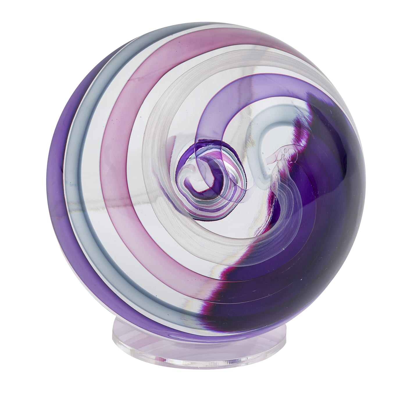 Sfera in Vetro di Murano Viola