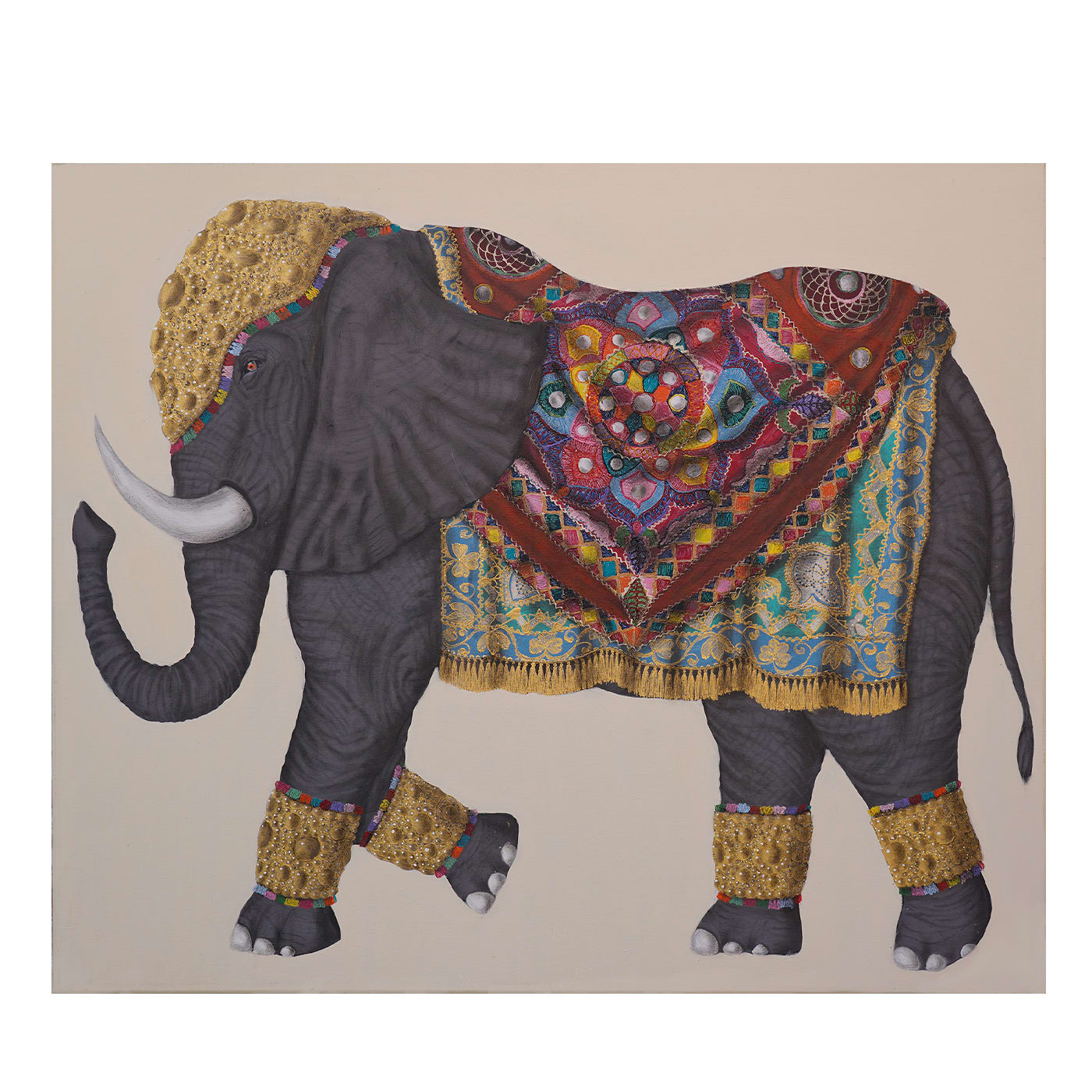 Elefante del Rajasthan Pittura