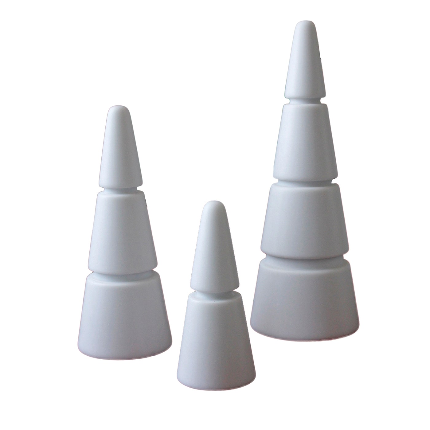 Set di 3 alberi di Natale in marmo bianco extra di Carrara