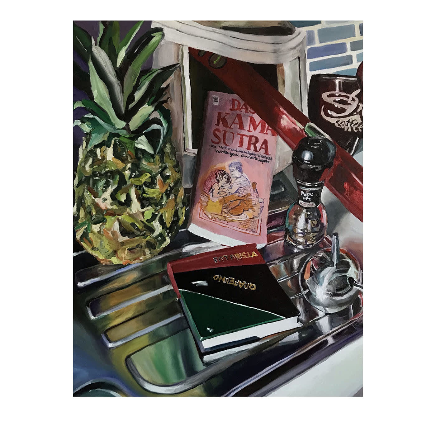 Natura Polychrome Olio su tela Pittura #5