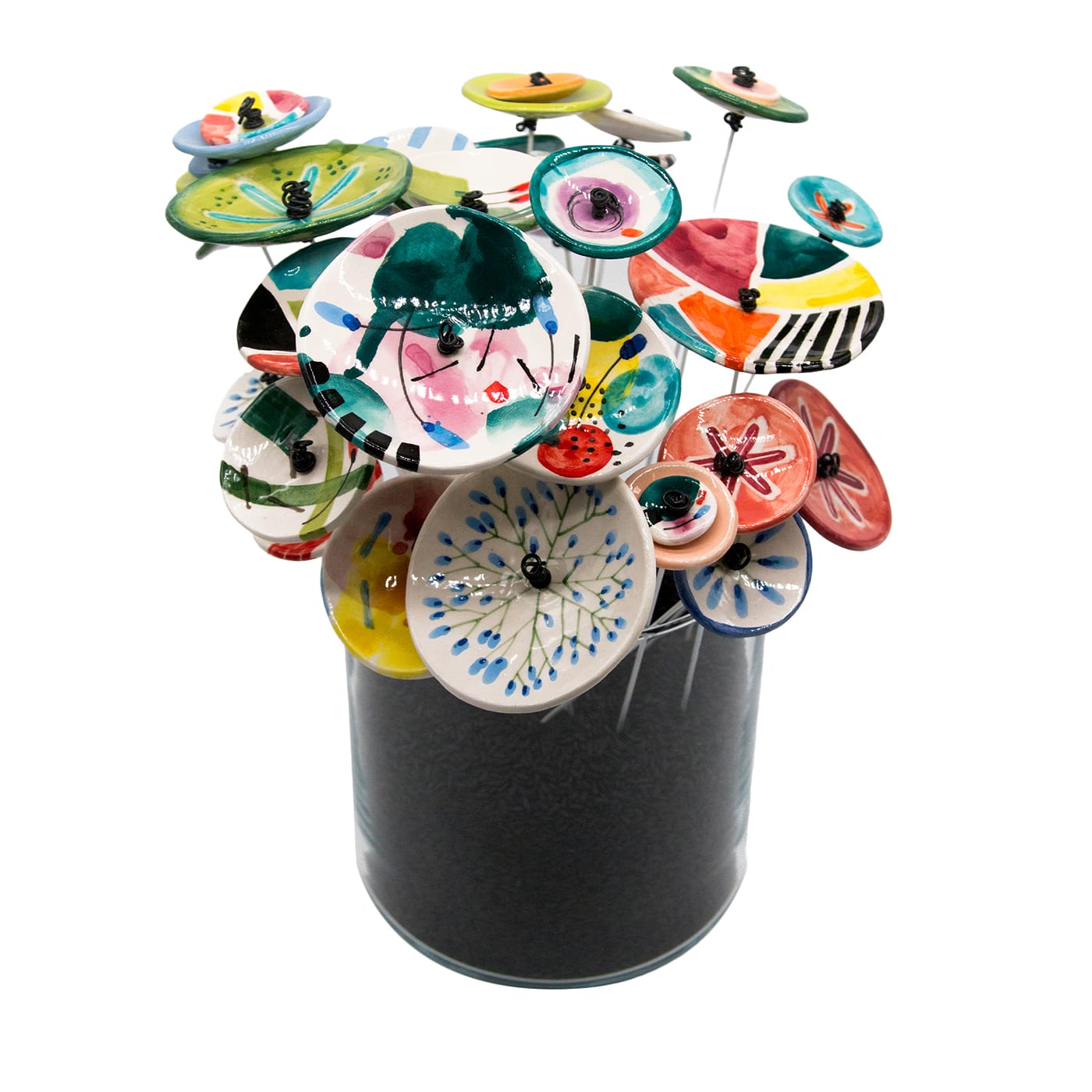 Bouquet Grande in Ceramica Policroma Carioca