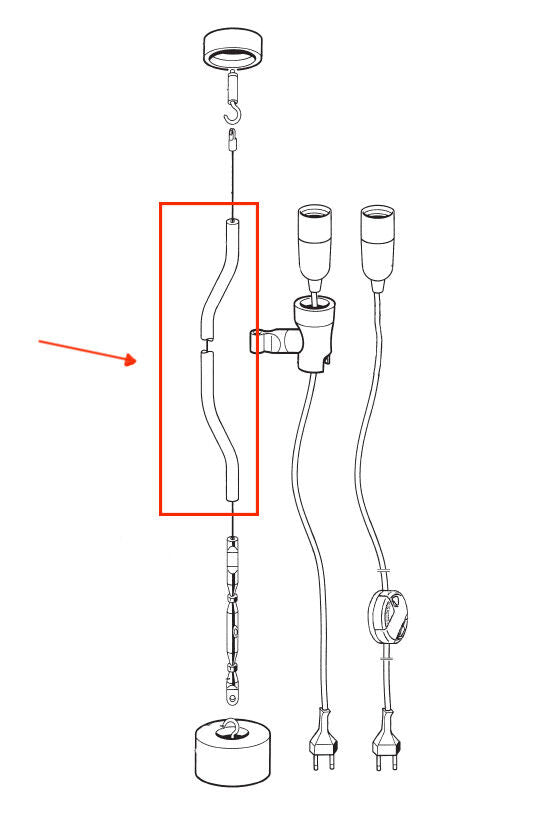 FLOS Parentesi Ricambio tubetto