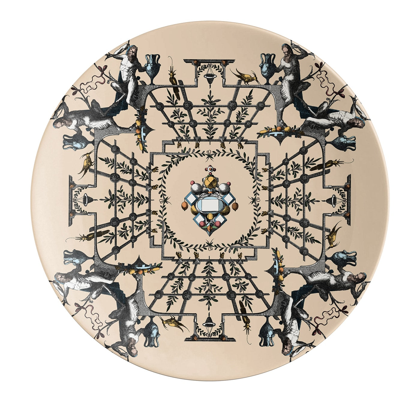 Pompei Piatto Piano in porcellana con disegno geometrico #6