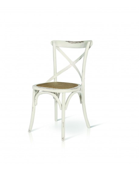 SEDIA LEGNO LEGNO BIANCO INVECCHIATO