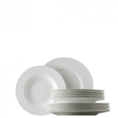 Servizio di piatti Rosenthal Jade bianco con falda 18 pezzi