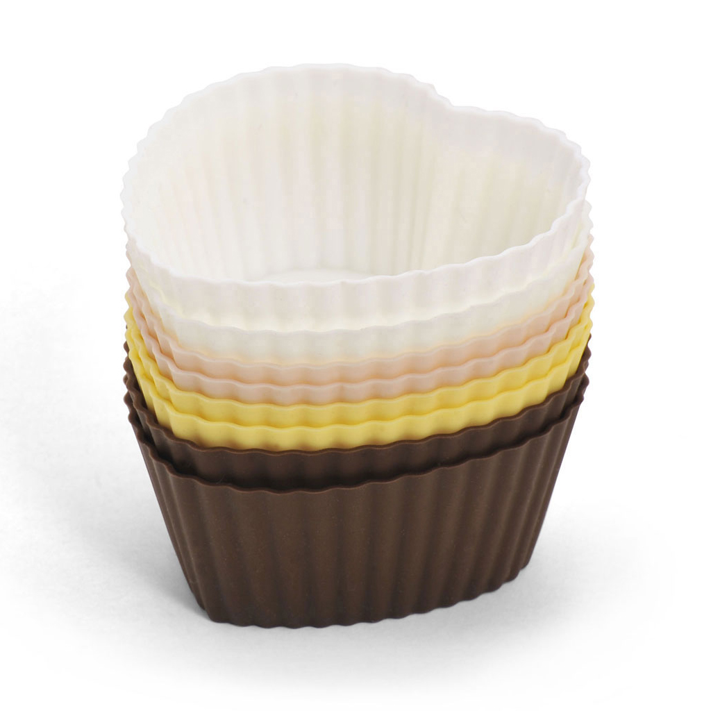 Set 8 Pirottini Cuore in Silicone Multicolor