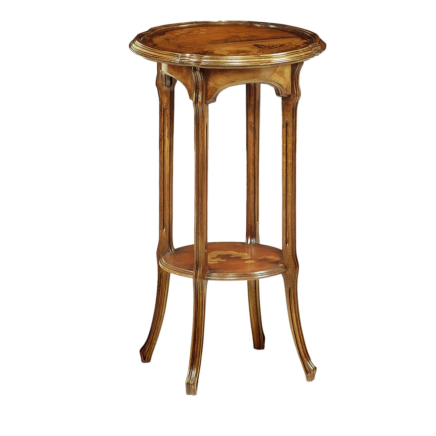 Etagère rotonda in stile Art Nouveau francese di Emile Gallè