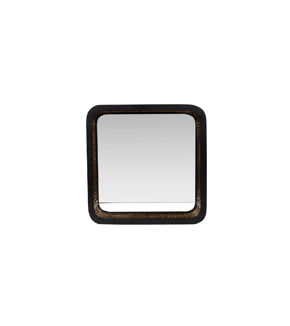 Specchio da tavolo Black & Gold, Quadrato