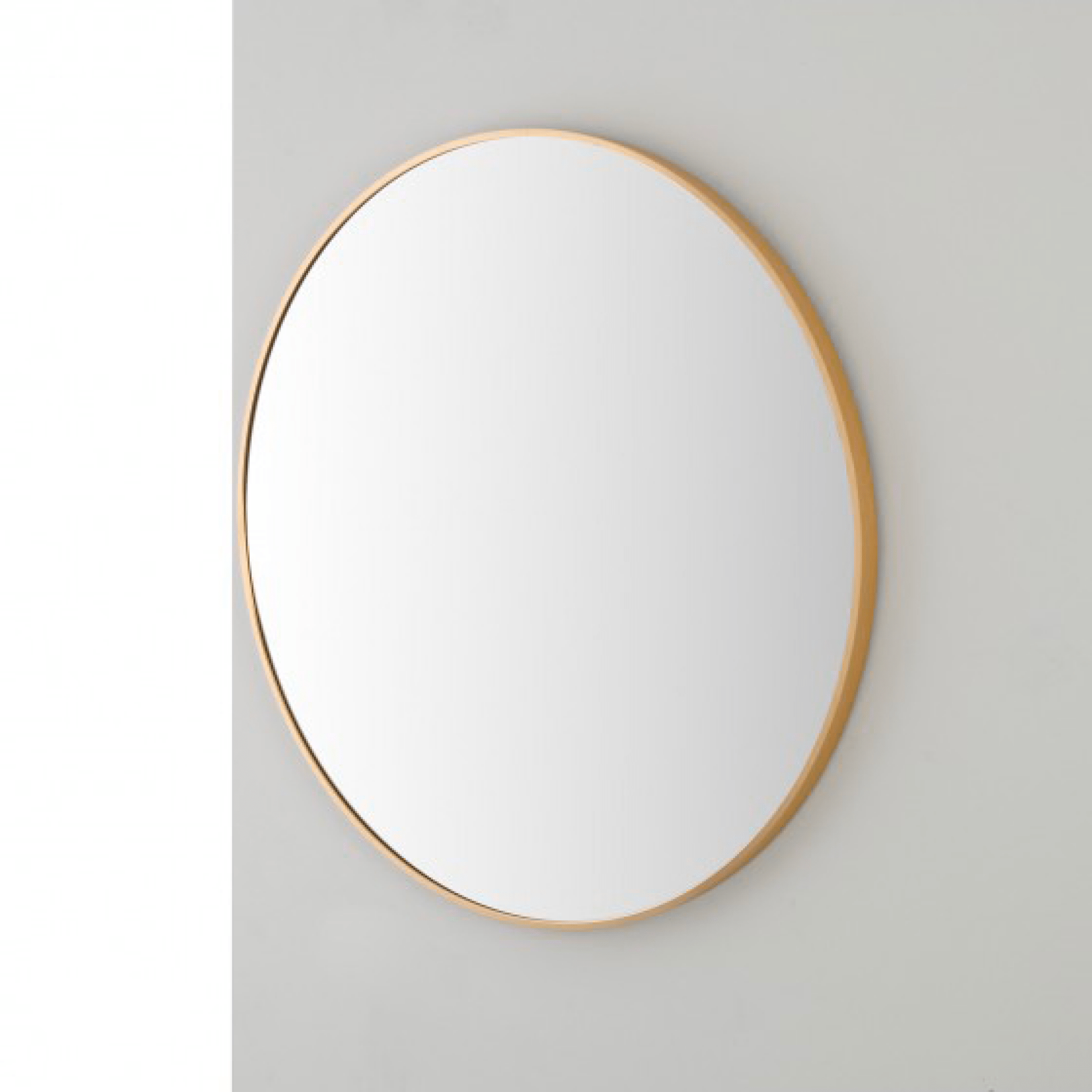 Specchio Tondo Diametro 80 Con Cornice Feridras "Metal" Oro