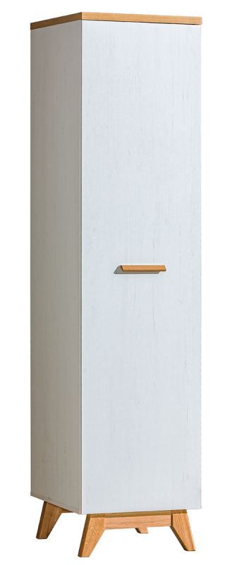 Armadio ad ante battenti "Panduros" 02, bianco pino / marrone rovere - 185 x 45 x 52 cm (h x l x p)